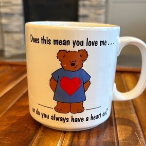 Vintage Funny Valentines/Love/Naughty Coffee Mug Russ Berrie Co. Does this mean…